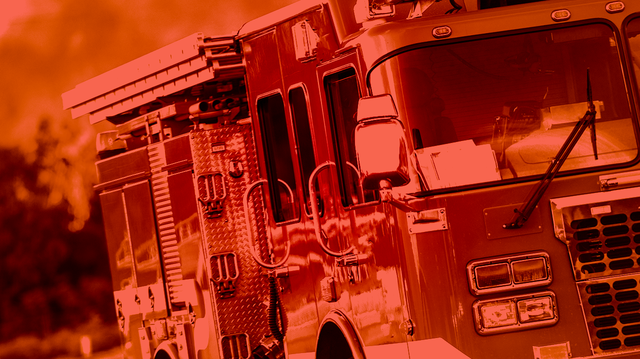 Generic photo of fire engine at scene of emergency